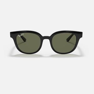 RayBans 4324 Black with a Green lenses (Polarized)